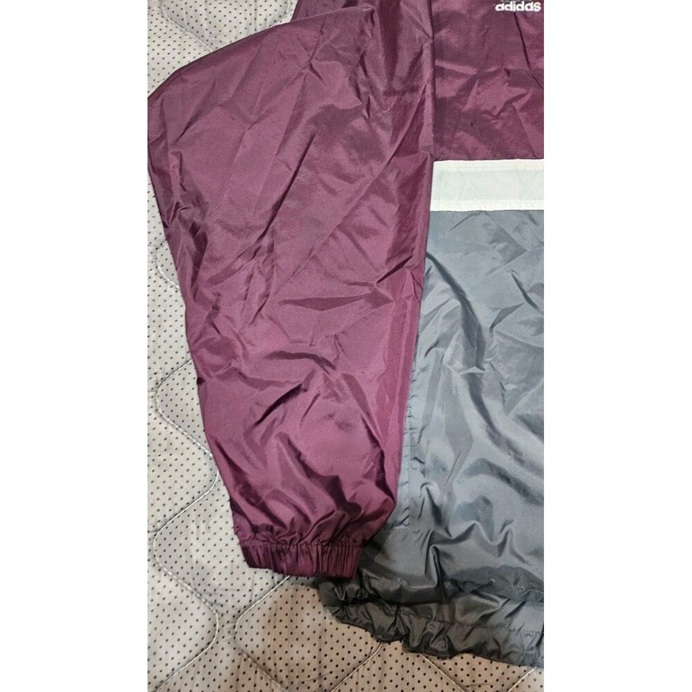 Vintage Adidas Windbreaker Pullover Jacket Half Zip Colorblock 3 Stripe Mens XL - Picture 11 of 16